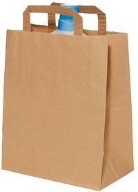 trodat Papier-Tragetaschen TÜTLE L braun 22,0 x 28,0 cm, 100 St.