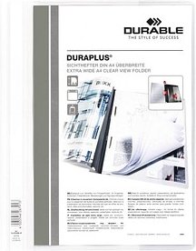 25 DURABLE Präsentationshefter DURAPLUS weiß DIN A4 überbreit