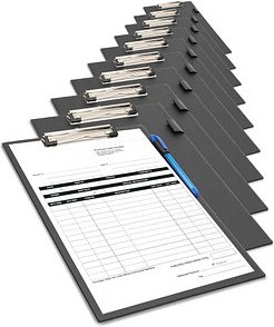 RAPESCO® Klemmbretter 1745 DIN A4+ schwarz Karton, 10 St.