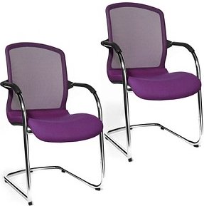 Topstar Besucherstühle Open Chair 100 OC590 T33 lila Stoff, 2 St.