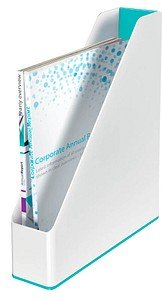 AKTION: LEITZ Stehsammler WOW Duo Colour 53621051 perlweiß/eisblau Kunststoff, DIN A4 mit Prämie nach Registrierung