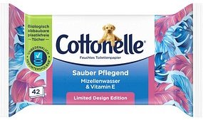 Cottonelle Feuchtes Toilettenpapier Sauber Pflegend 1-lagig, 42 Tücher