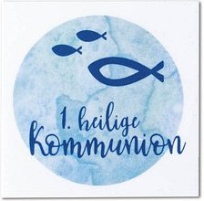 Thumbnail - Rayher Wachsmotiv blau Heilige Kommunion Ø 6,7 cm, 1 St.