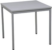 Gürkan Mehrzwecktisch grau quadratisch, Vierkantrohr grau, 70,0 x 70,0 x 75,0 cm