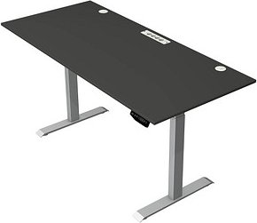 Kerkmann Move 1 plus elektrisch höhenverstellbarer Schreibtisch anthrazit rechteckig, T-Fuß-Gestell grau 180,0 x 80,0 cm