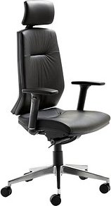 Mayer Bürostuhl myCONTRACT LINE, 2480 81 007 Leder schwarz, Gestell alu