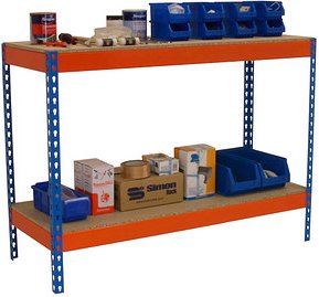 Thumbnail - Simonrack Werkbank SIMONWORK BASIC 2 orange, blau 150,0 x 75,0 x 90,0 cm