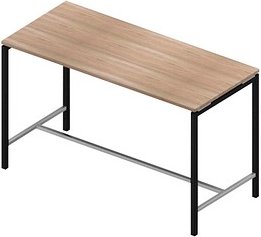 Quadrifoglio Konferenztisch Creo ulme rechteckig, 4-Fuß-Gestell grau, 180,0 x 80,0 x 107,0 cm