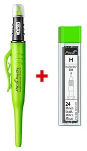 Pica Fine Dry 7070 Tieflochmarker-Bleistift Set schwarz H 0,9 mm, 1 Set