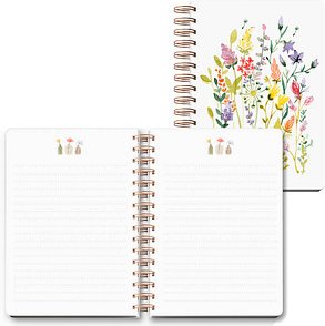 LUMA Notizbuch Classic Wildblumen DIN A5 liniert, mehrfarbig Hardcover 100 Seiten