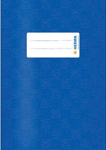 HERMA Heftumschlag mit Baststruktur dunkelblau Kunststoff DIN A5