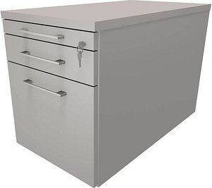 fm Oldenburg Rollcontainer lichtgrau 3 Auszüge 43,4 x 80,0 x 54,0 cm