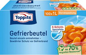 Thumbnail - Toppits Gefrierbeutel 1,0 l, 100 St.