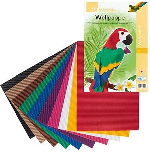 Thumbnail - folia Bastelwellpappe E-Welle farbsortiert 1 Pack
