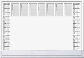 SIGEL Schreibtischunterlage Protect 2026/2027 weiß Papier 59,5 x 41,0 cm, 40 Blatt