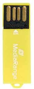 MediaRange USB-Stick PAPER-CLIP gelb 16 GB, 1 St.
