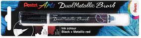 Pentel Dual Metallic Brush XGFH-DAX Brush-Pen schwarz, 1 St.