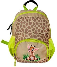 DONAU Kindergartenrucksack Mini Giraffe Kunstfaser braun/gelb