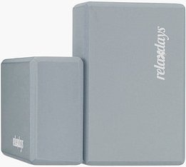 relaxdays Yogablock grau