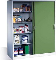 CP Metallschrank 2169-00 S10098 lichtgrau, rededagrün 160,0 x 60,0 x 195,0 cm, aufgebaut, 1 St.