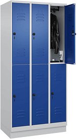 CP Spind Classic PLUS enzianblau, lichtgrau 080320-30 S10003, 6 Schließfächer 90,0 x 50,0 x 195,0 cm