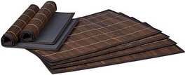 relaxdays Platzset braun 30,0 x 45,0 cm, 6 St.