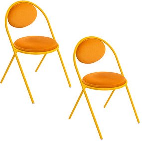 Thumbnail - meet powered by PAPERFLOW Besucherstühle SATURNE CHSATX2DV.20.20 safran Stoff, 2 St.