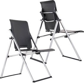 2 rocada Klappstühle RD-992 schwarz Kunststoff