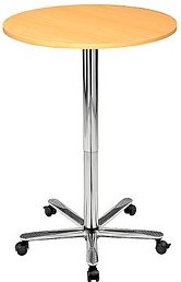 HAMMERBACHER VST08 Stehtisch höhenverstellbar buche 80,0 x 80,0 x 72,0 - 114,0 cm