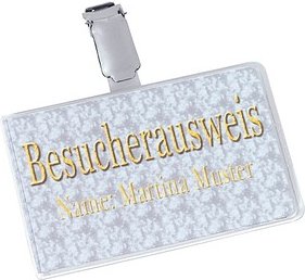 Thumbnail - 25 DURABLE Namensschilder mit Clip 9,0 x 5,4 cm