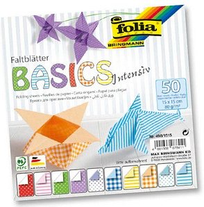 folia Faltblätter BASICS INTENSIV mehrfarbig 50 Blatt
