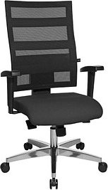 Topstar Bürostuhl X-Pander, 959T T200 Stoff schwarz, Gestell alu
