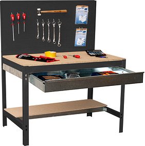 Simonrack Werkbank SIMONWORK anthrazit 1 Schublade 151,0 x 61,0 x 144,5 cm