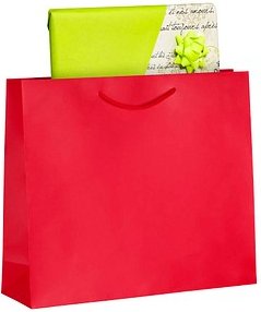 VP Papier-Tragetaschen rot 42,0 x 36,0 cm, 25 St.