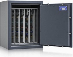 ISS safe4key Schlüsseltresor grau mit 440 Haken, Doppelbartschloss, 50,0 x 42,0 x 65,0 cm, 1 St.