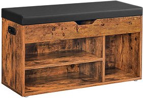 VASAGLE Schuhbank LHS30BX braun, schwarz Holz 80,0 cm