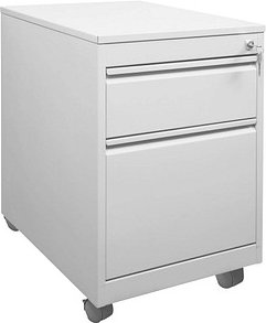 SZ Metall Rollcontainer lichtgrau 2 Auszüge 46,0 x 60,0 x 60,0 cm