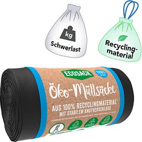 ECOSACK® Öko-Schwerlastsäcke 120,0 l schwarz 35 µm, 24 St.
