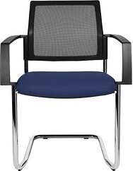 2 Topstar Besucherstühle BtoB 20 BB490A G260 blau, schwarz Stoff