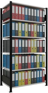 SCHULTE Schwerlastregal MULTIplus 150 36043-S schwarz/lichtgrau 100,0 x 60,0 x 200,0 cm