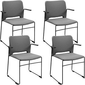 4 Topstar Besucherstühle Visit Lite RE10ATB3TB3 hellgrau Stoff