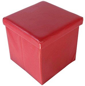 Thumbnail - Echtwerk Hocker mit Stauraum Store Cube EW-SW-0415 rot Kunstleder, 1 St.