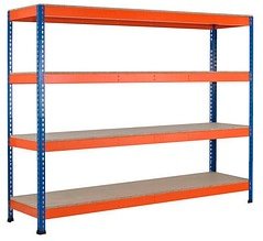 SCHULTE Weitspannregal Z1 18271-N blau/orange 214,6 x 62,1 x 198,1 cm