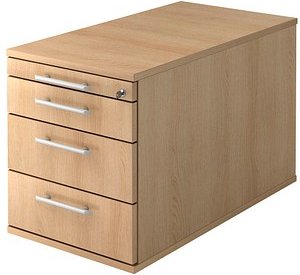 HAMMERBACHER Solid TC30 Rollcontainer eiche 4 Auszüge 42,8 x 80,0 x 51,2 cm