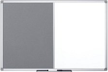 Thumbnail - Bi-Office Whiteboard-Pinnwand MAYA KOMBI 60,0 x 45,0 cm Textil grau