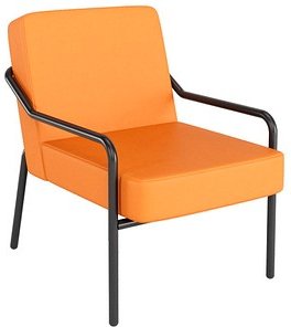 Thumbnail - medso powered by PAPERFLOW Sessel MEDSO M orange schwarz Kunstleder 58,0 x 74,3 x 73,6 cm, 1 St.