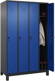 Thumbnail - CP Spind Classic Plus enzianblau, schwarzgrau 080010-40 S10061, 4 Schließfächer 120,0 x 50,0 x 195,0 cm