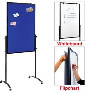 Thumbnail - Legamaster Moderationswand PREMIUM PLUS Multiboard 76 x 120 cm marineblau, weiß