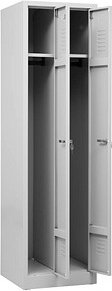 Gürkan Spind lichtgrau 104651, 2 Schließfächer 50,0 x 50,0 x 180,0 cm