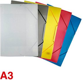 folia Sammelmappen DIN A3 farbsortiert, 5 St.